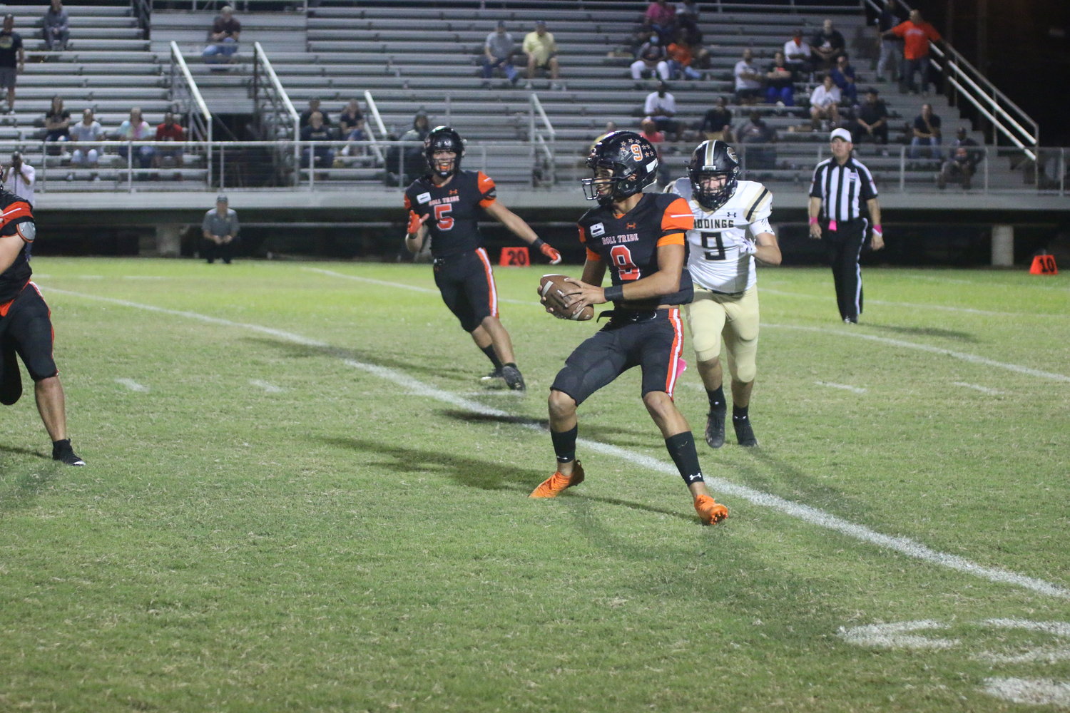 Quarterback Tyrann Webb replaced Johnson in the second half and led the Apaches to their final touchdown.