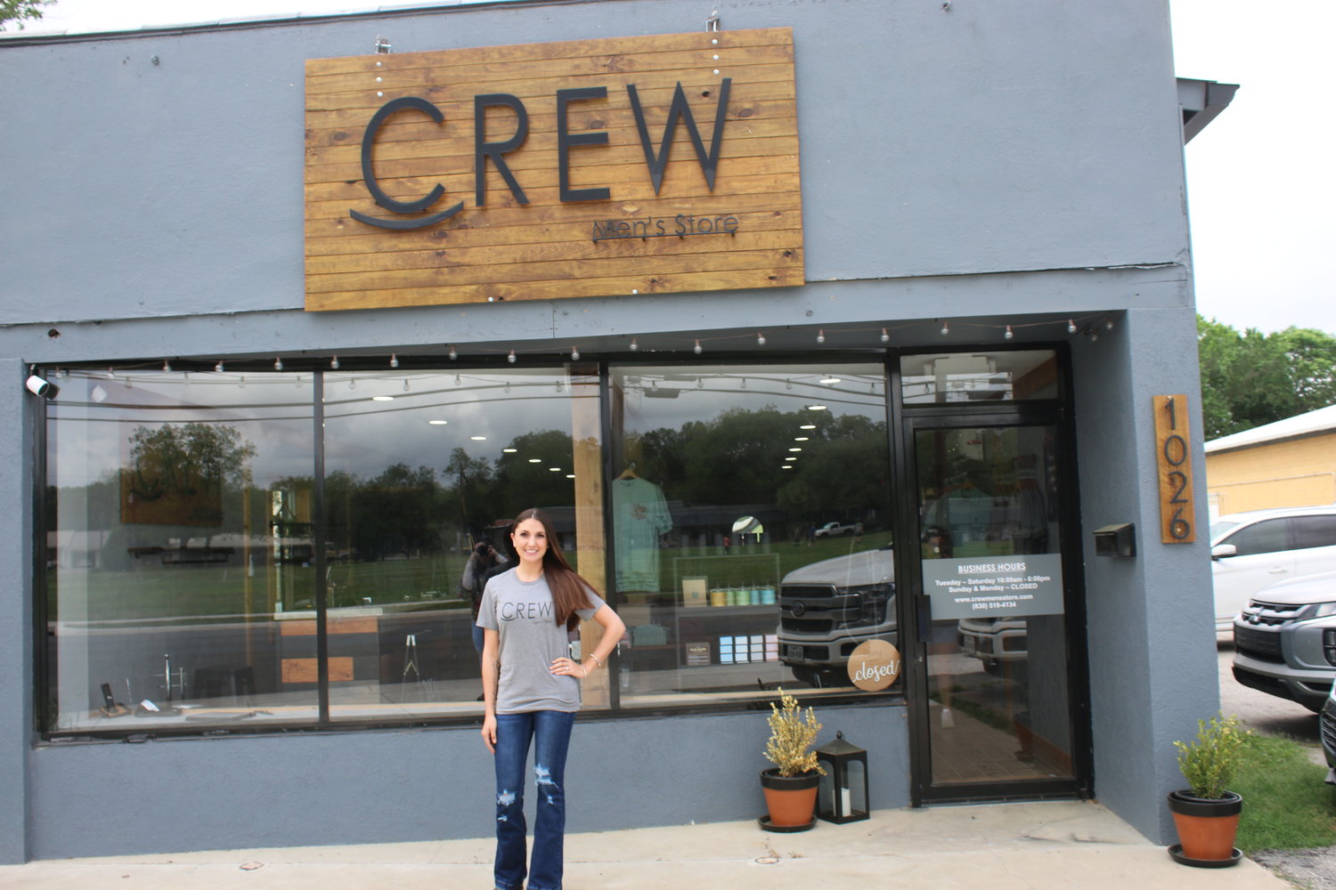 Kayla Craven welcomes the Gonzales County community to her Crew Men’s Store, located at 1026 Saint Louis St. Her grand opening event will be May 14.