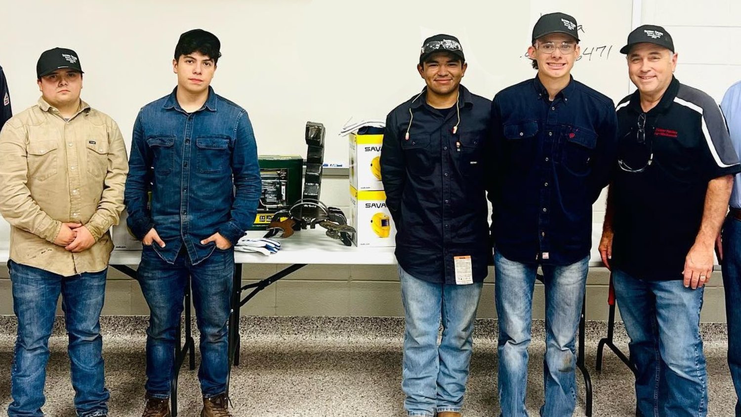 Nixon-Smiley High School won first place in Victoria College’s Welding Rodeo on Nov. 4. Pictured left to right are Jay Mendez, Adrik Rodriguez, Miguel Valerio, and Preston Rice along with their welding instructor, Clarence Bahlmann.