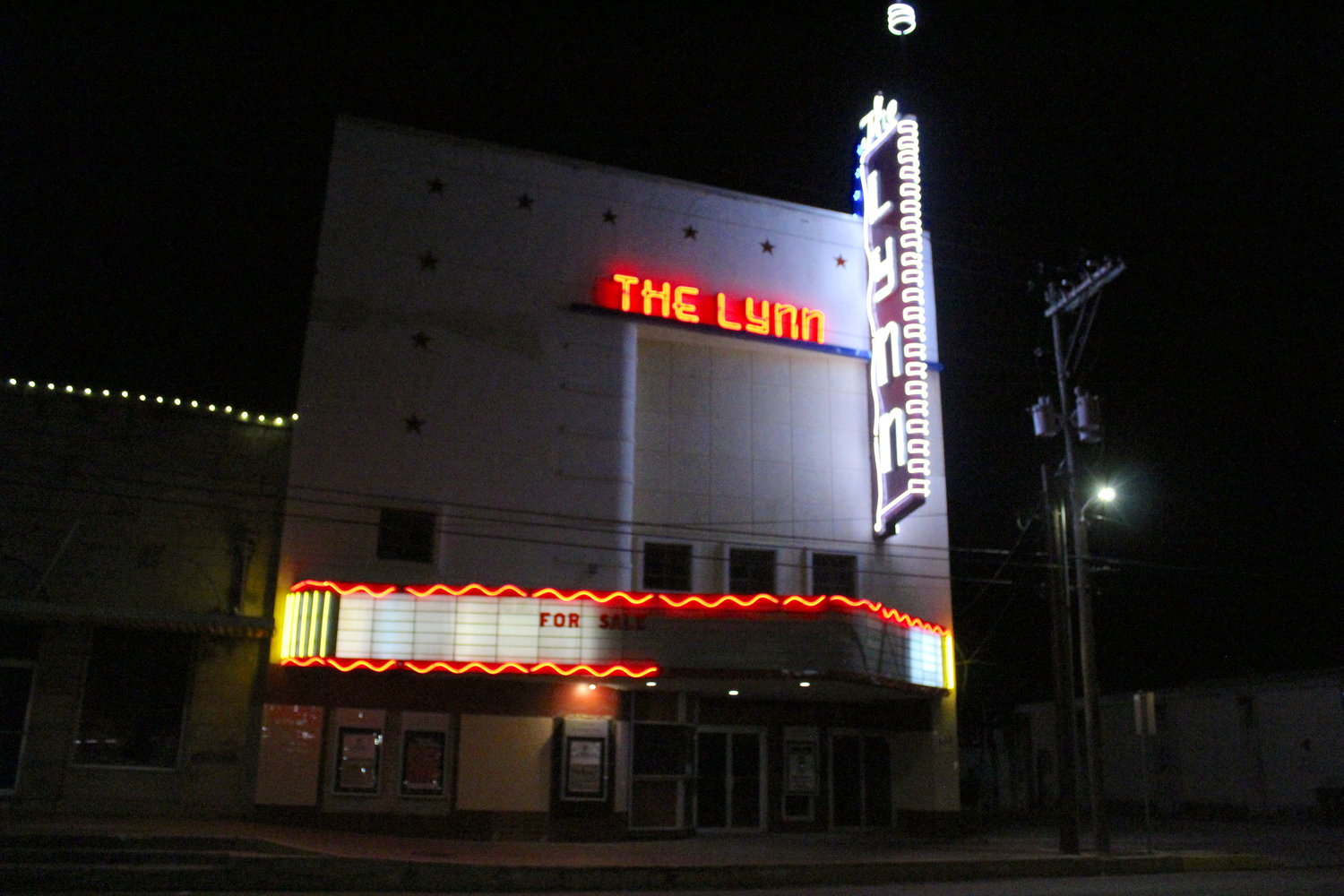 The Lynn Theatre was lit up Thursday, Jan. 19 for the one of the first times since its closure.