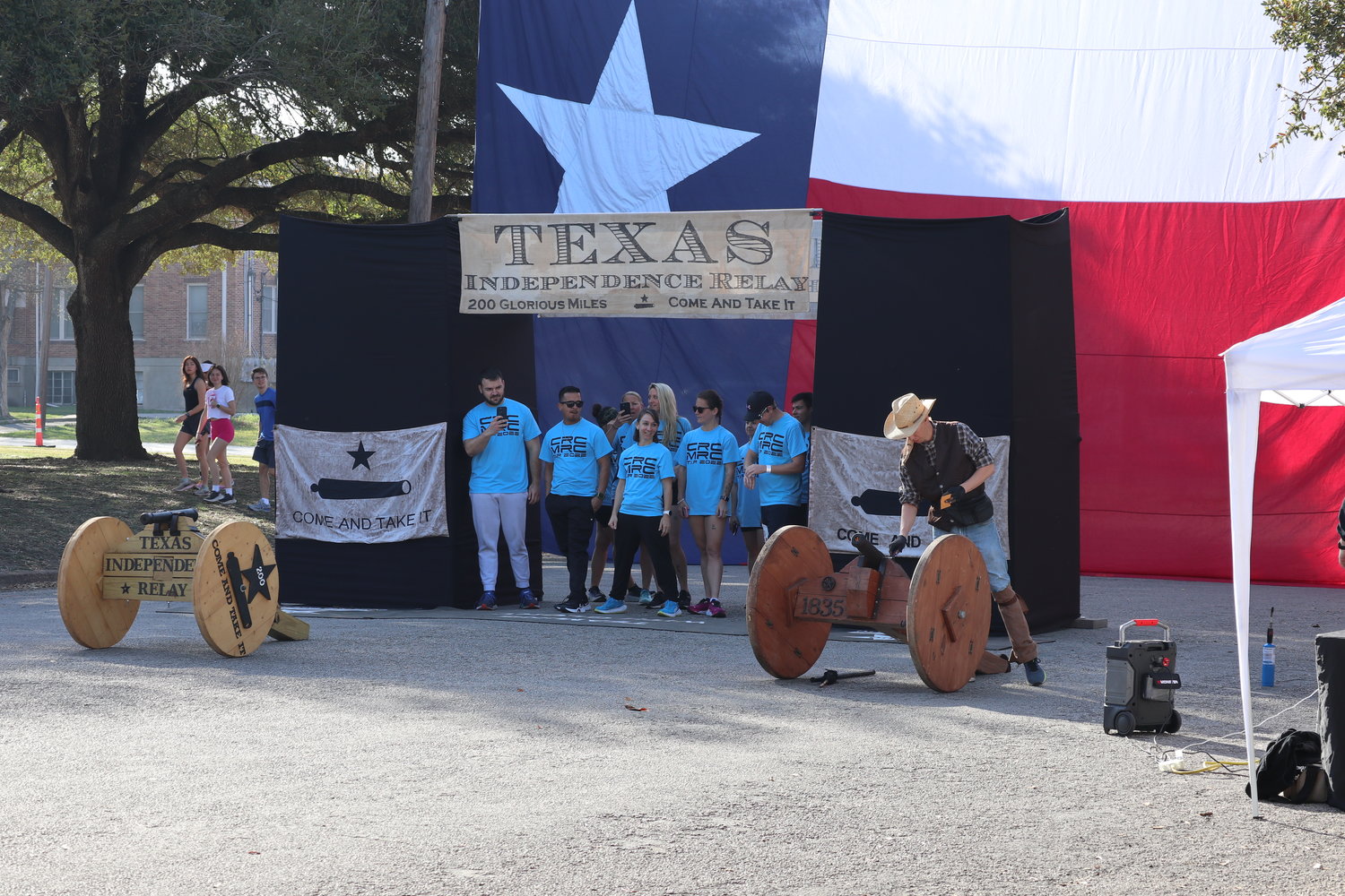 Runners wait to start the 2022 Texas Independence Relay