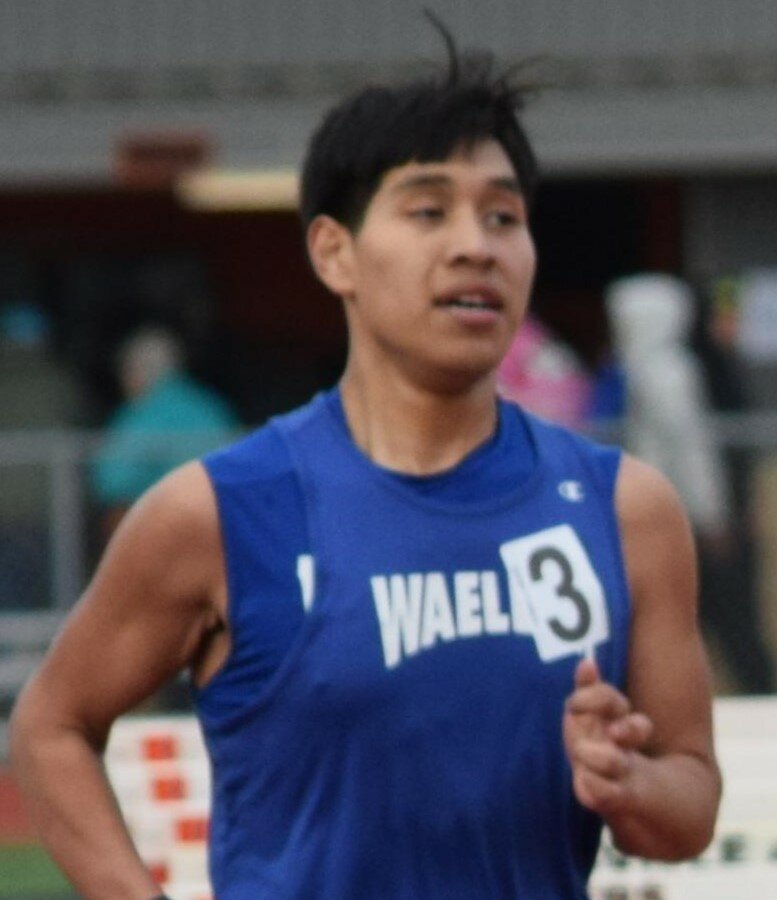 Waelder junior Johnny Guitierrez at the area meet. Guitierrez ran in the 3200-meter race at the regional meet in Jourdanton, Texas Friday, April 19.