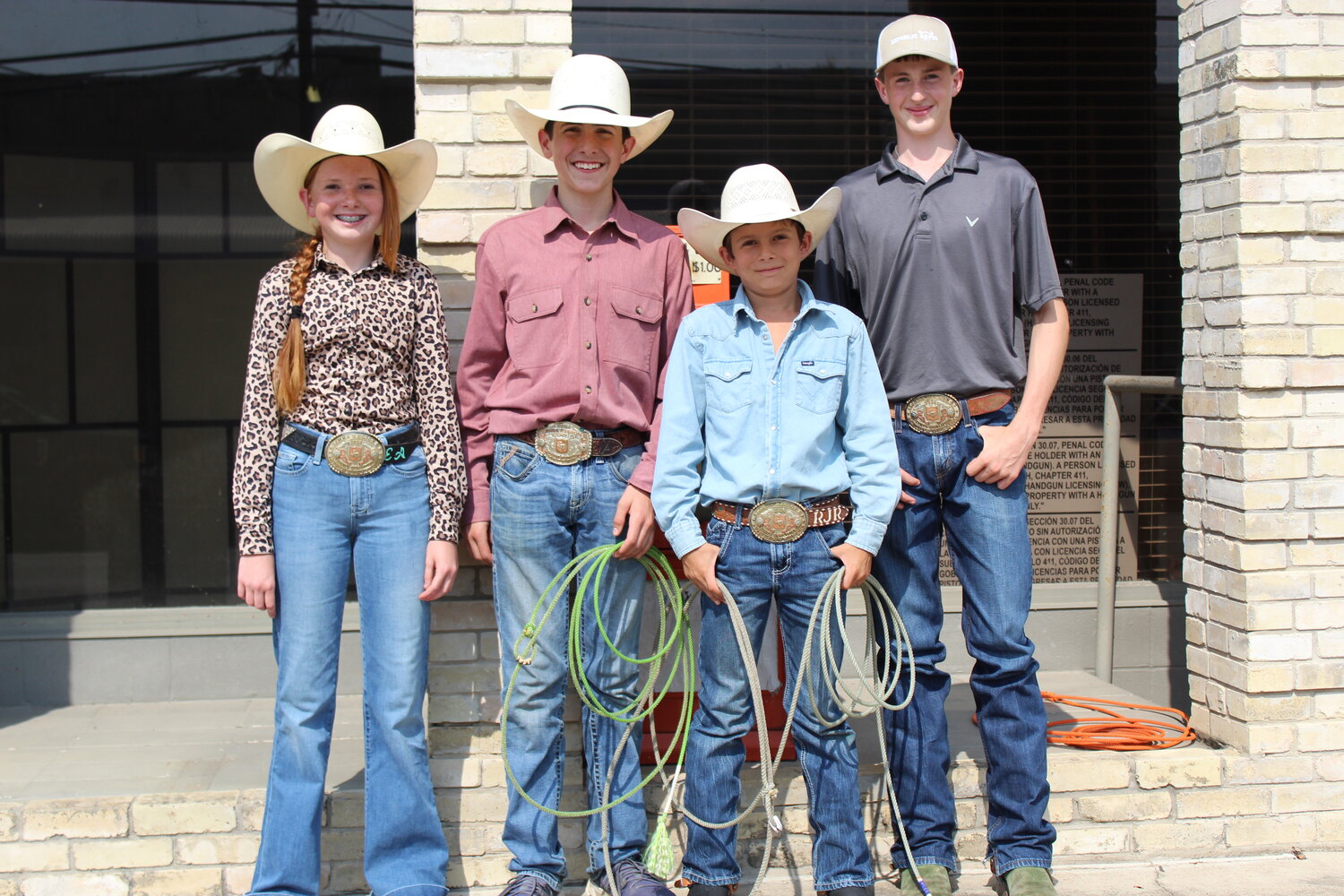 Emme Albert, Jaxon Beck, Rhett Richter and Dyllon Richardson will represent their hometown in the Texas Junior High Rodeo Finals in Gonzales.
