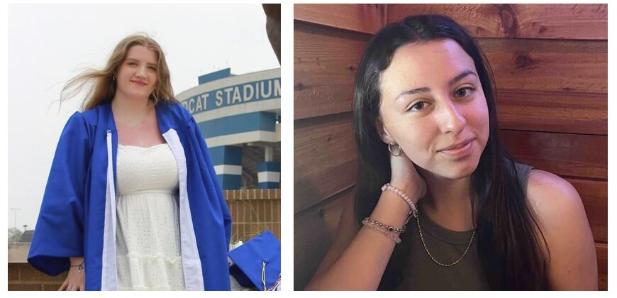 Taylour Pechal, left, and Krisna Soto, right, died as a result of a multiple-car collision in Gonzales on Saturday, June 29.