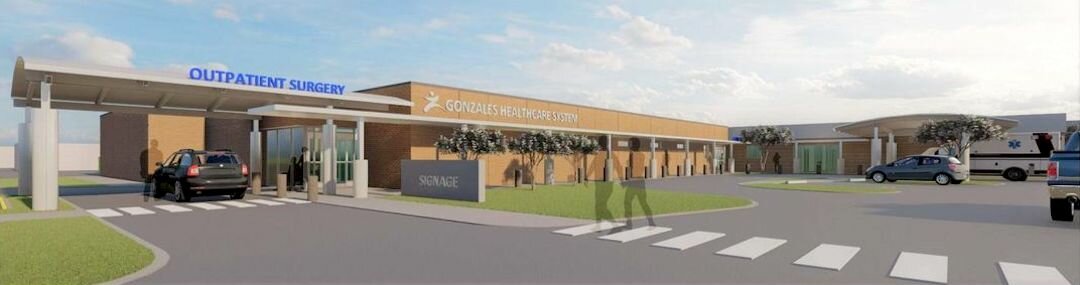 Artist rendition of the new Gonzales Healthcare Systems surgical wing