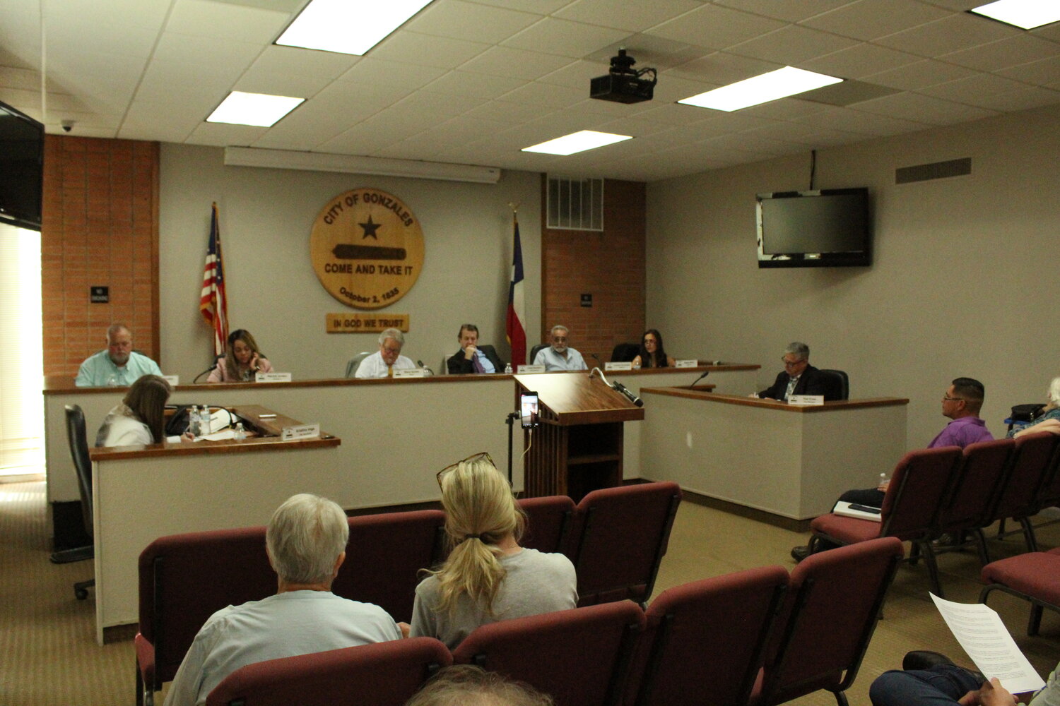 City Council members discuss having future Town Hall meetings as well as the upcoming bicentennial of the DeWitt Colony.