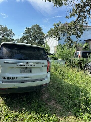 Photos from the multi-agency apprehension of John Edward Parsley at a Gonzales County home on charges of terroristic threat.