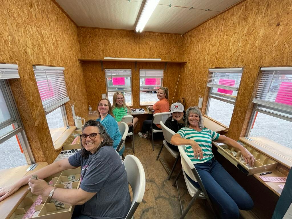 One of the vital cogs of the Come and Take It Celebration is ticket booth manned by festival volunteers. Tickets are the “coin of the realm” when it comes to the food and drink booths.