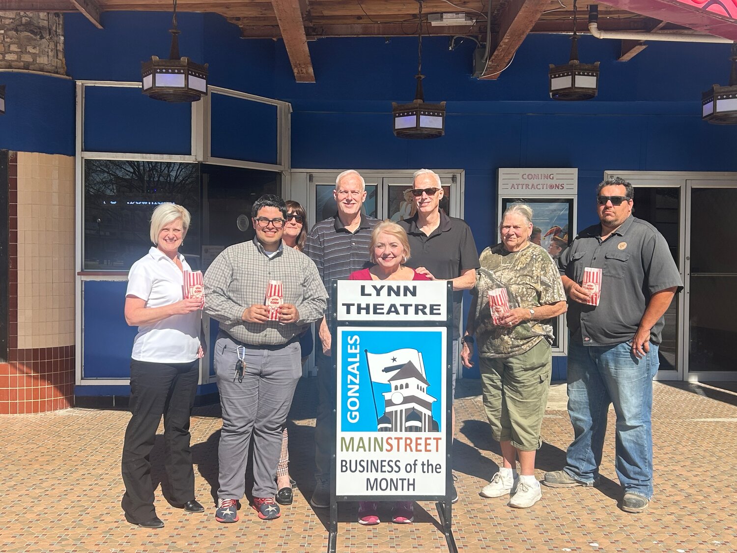 Gonzales Main Street has named the Lynn Theater the Business of the Month for March 2025. The theater reopened and started showing first-run films on Dec. 14, 2024.