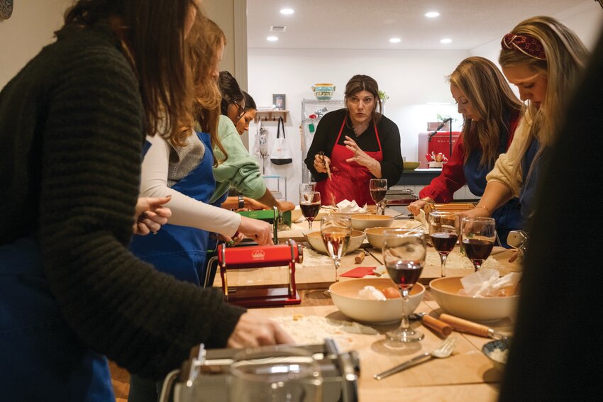 Mari Rutland teaches pasta making classes at Mari’s Italian Cooking Lab in Fairhope.