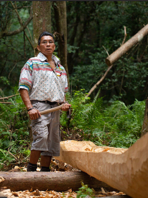 See how a traditional canoe is carved with Daniel Tommie.