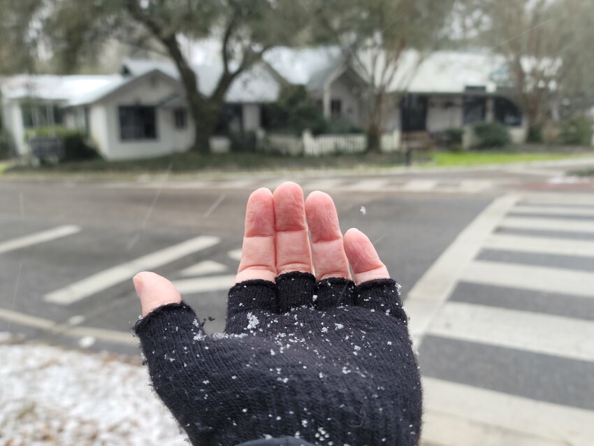 When the snow started, I was in Magnolia Springs.