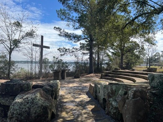 Byrne Chapel overlooking Weeks Bay at Beckwith Lodge.