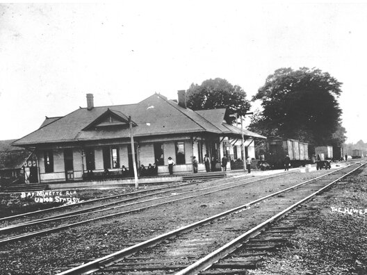 Bay Minette Depot, where the L&N made a stop every night at 10:10 for about 50 years.