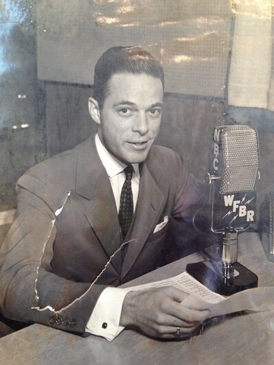 George Fuller Jr. as an NBC broadcaster in Baltimore. Photo courtesy of George Fuller III