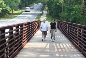 Several bridges have been built along The Eastern Shore Trail over the years to keep walkers safe from traffic.