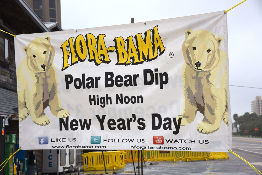 Thousands turned out for the Flora-Bama's annual Polar Bear Dip. The event, held at noon on New Year's Day, saw patrons in costumes from Elvis and hot sauce packets to actual polar bears jump into the not-so-frigid waters of the Gulf. After their swim, guests were treated to a buffet lunch and live music.