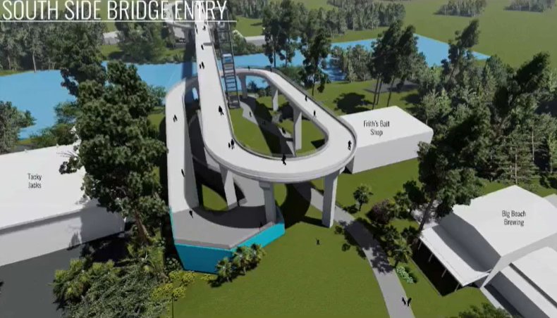 A pedestrian bridge over the Intracoastal Waterway is one project planned using funds from $197 million in loans approved March 14 by the City Council.