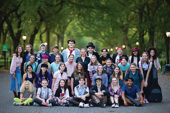The cast of Eastern Shore Repertory Theatre's &quot;Godspell&quot; poses for a photo in New York City's Central Park last year.