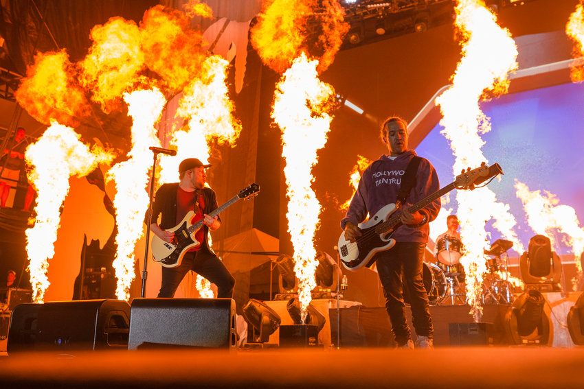 Fall Out Boy performs on Friday, May 20, at Hangout Music Festival in Gulf Shores.