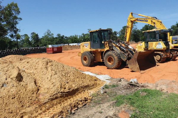 Construction work goes on at South Baldwin Regional Medical Center in Foley. The $250-million project is expected to be completed in 2024.