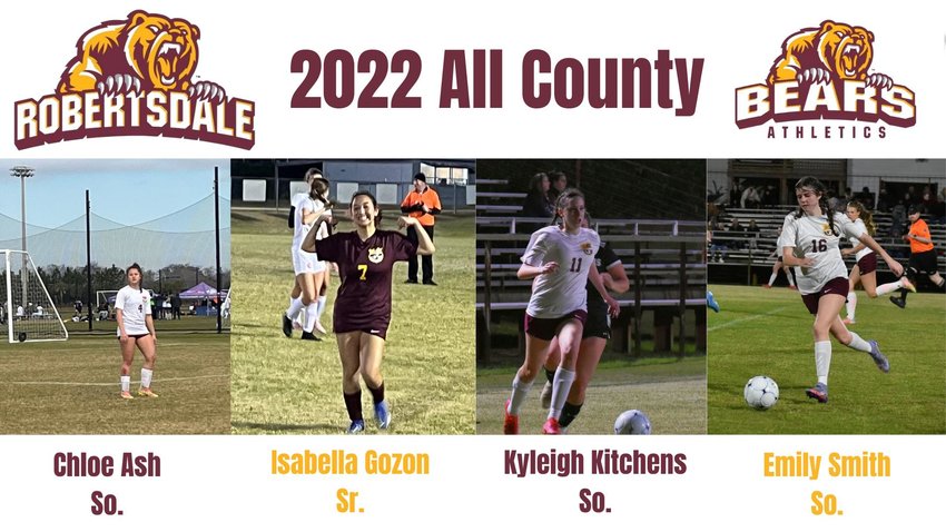 Sophomores Chloe Ash, Kyleigh Kitchens and Emily Smith joined senior Isabella Gozon in being named to the all-county team on the soccer pitch.