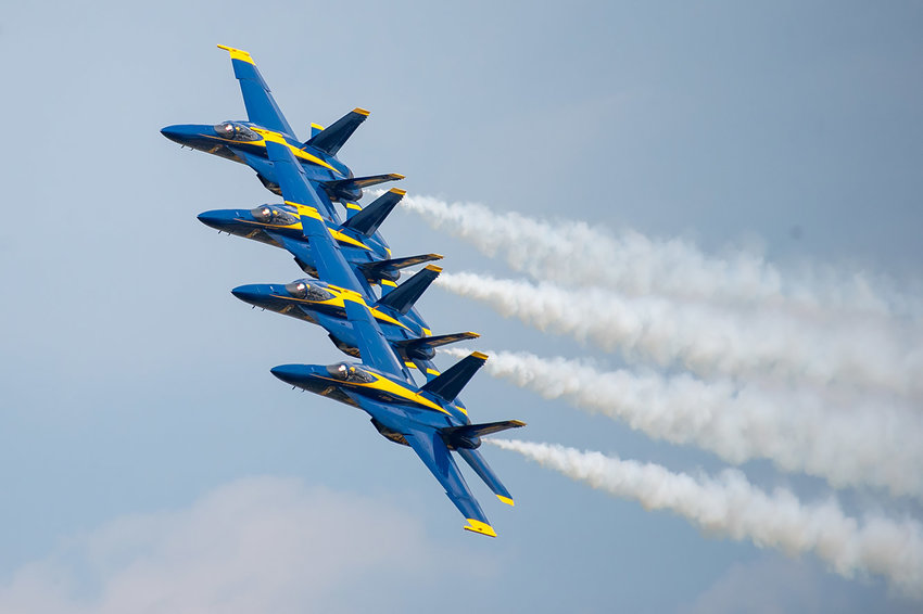 The U.S. Navy's flight demonstration squadron, the Blue Angels, will buzz the sky and dazzle onlookers during their annual air show over Pensacola Beach.