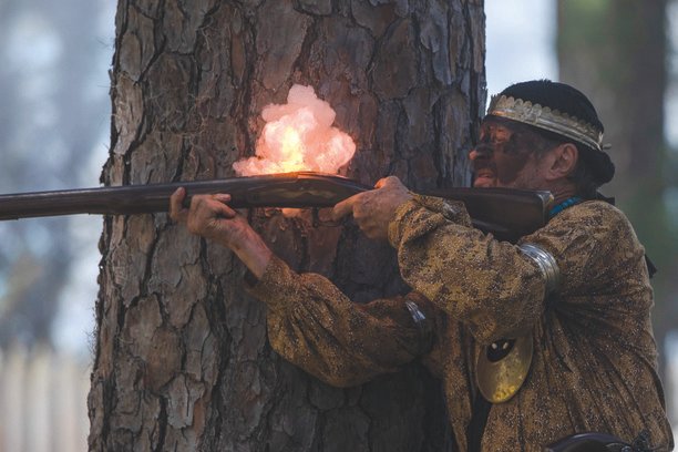 The Fort Mims massacre reenactment in Stockton on Saturday. This year marks the 210th anniversary of the event. .