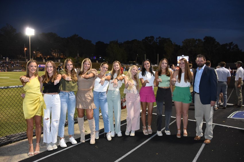 Members of the Bayside Academy Lady Admirals outdoor track team were recognized Friday night with their state championship rings for helping the squad take the Class 3A title at the outdoor championships in May.