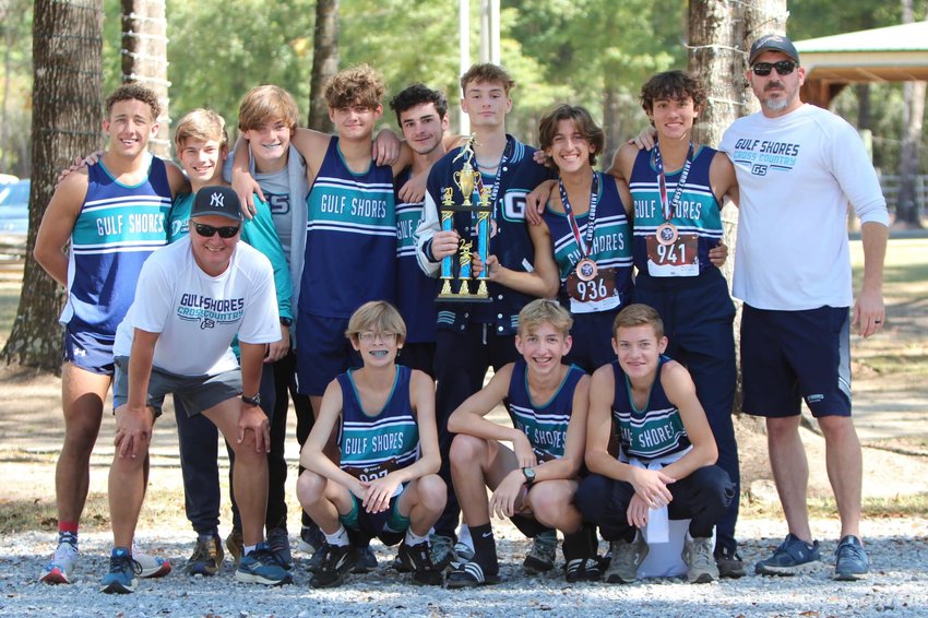 The Gulf Shores Dolphins used top-10 finishes from Beck Montiel and Ethan Sharkey to help register second place in the team competition at the Class 5A Section 1 Championship and qualify for the state championship. Other runners who competed in Bay Minette last Thursday included Daniel Dumas, Kevin Ellis, Harrison Wright, Mason Nettles, Tiffin Gillilan, Ethan Giangrosso and Crew Duncan.
