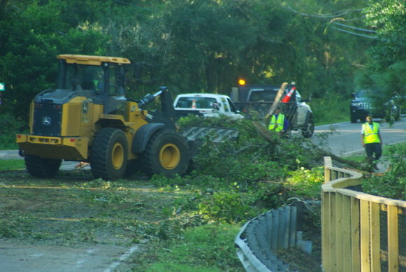Daphne city crews clean debris from U.S. 98 the day after Hurricane Sally hit in September 2020. Baldwin County and local cities are working with the Alabama Department of Economic and Community Affairs to secure funding for unmet expenses following the storm.