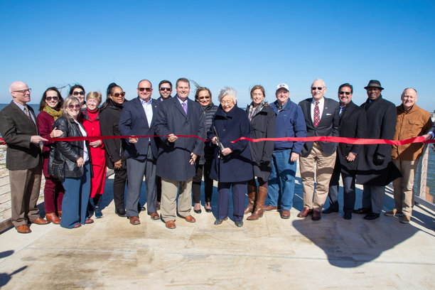 Gov. Kay Ivey, Conservation Commissioner Chris Blankenship and other dignitaries officially opened the State Rep. Steve McMillan Fort Morgan Fishing Pier and Boat Ramp on Mobile Bay during a ribbon cutting ceremony earlier this month.
