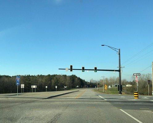 The intersection of Interstate 10 marks the northern end of the Beach Express. County officials have placed plans to extend the highway north to Interstate 65 on the inactive list of road projects saying the county does not have the money for the project.