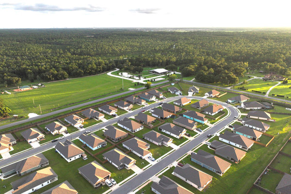 A neighborhood in Foley near Graham Creek Nature Preserve prepares for more construction as it expands in 2022.