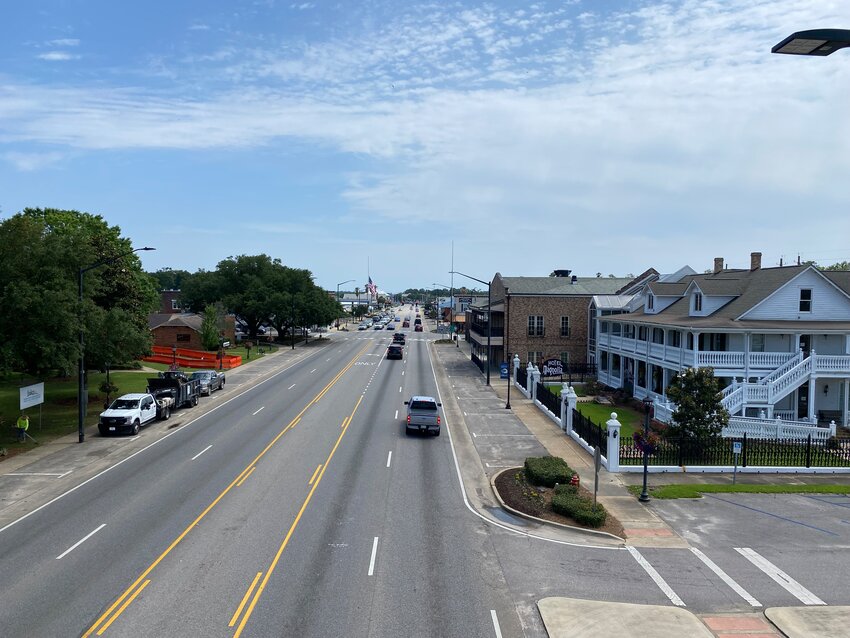 Downtown Foley is seen from above. The city bought a new street sweeper recently that is cheaper than expected and will be delivered sooner than originally anticipated.