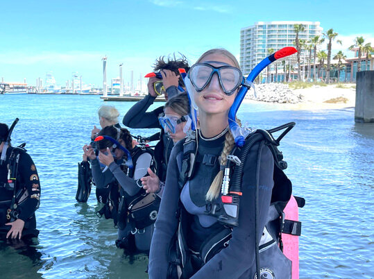 Scuba diving students in Gulf Shores City Schools new extracurricular class dive 45 feet in Vortex Springs and 20 feet in the Gulf of Mexico. They learn about safety, animals they'll encounter, the science behind their gear and how to share air with each other.