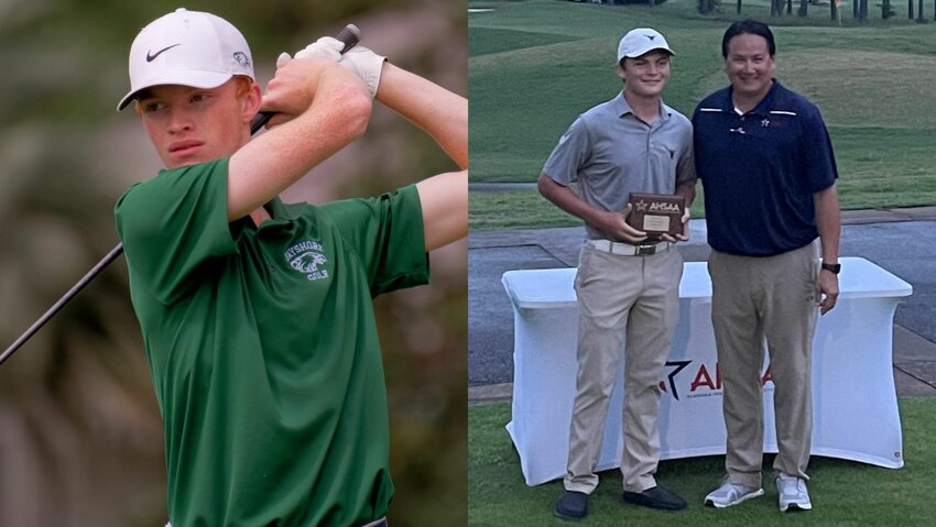 Bayshore Christian&rsquo;s Michael Heaton (Class 1A-2A) and Spanish Fort&rsquo;s Jackson Spybey (Class 6A) collected individual state championships at the AHSAA golf state tournament earlier this week in Opelika. Heaton earned his second solo title in a row with a two-round score of 145 and Spybey registered a first-place finish with a 138 which was tops among the Baldwin County state qualifiers.