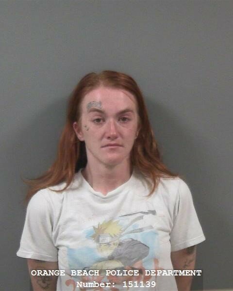 Halee Persinger, a 23 year old Tennessee resident was arrested in Orange Beach May 25, 2023.