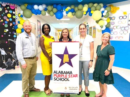 Florence B. Mathis Elementary School was one of five Baldwin County schools selected as Purple Star Schools for their efforts in supporting military students and their families. This year's honorees also included Daphne East Elementary School, Daphne Elementary School, Daphne High School and W.J. Carroll Intermediate School.