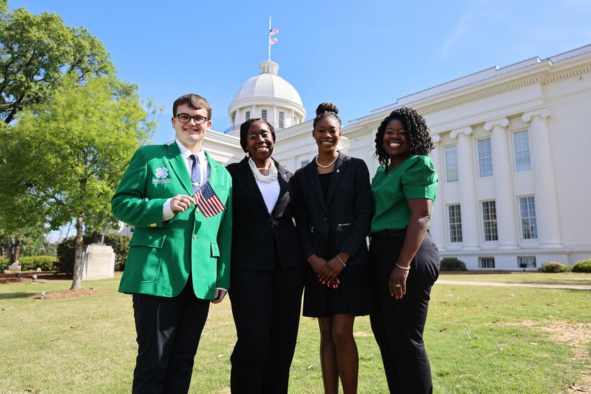 Alabama 4-H is growing the next generation of leaders and Luke Stephens, Izette McNealy and Carrington Robertson are examples of that. They are pictured with 4-H Coordinator Joy Scott from the Alabama A&amp;M and Auburn Universities Extension Office.