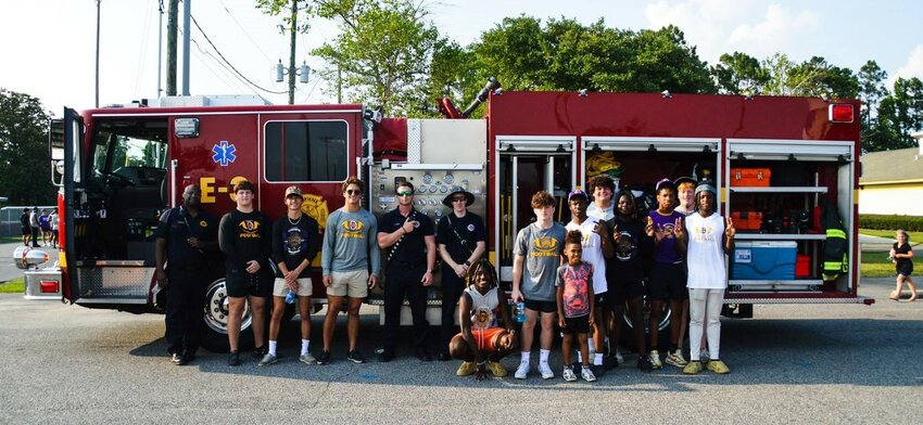 First responder vehicles were on display for tours and pictures as part of Daphne football&rsquo;s Truckin for Trojans fundraiser event Friday, June 9.