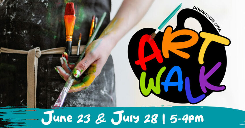 Downtown OWA Art Walk is a new event with art, vendors and music.