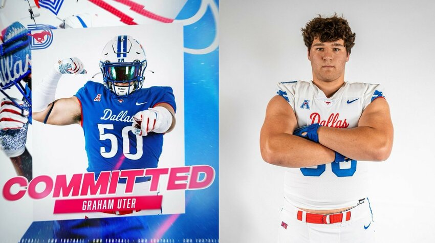 Bayside Academy rising senior Graham Uter announced his commitment to the SMU Mustangs program after his official visit over the weekend. The 6-foot-5, 290-pound lineman chose SMU, the first team that offered him, over eight other Division I offers.