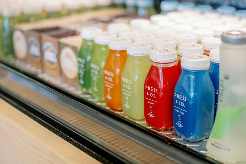 Press &amp; Co. offers a full line of cold pressed juices and wellness shots.