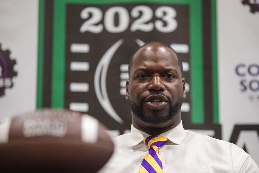 Kenny King, a Daphne alum entering his eighth year at the helm of the Trojan football program, met with the press at the second-annual Gulf Coast Media Day on July 27 at the Orange Beach Event Center. King, who played collegiately at Alabama and professionally in Arizona, said this year&rsquo;s defensive line group is shaping up to be one of the team&rsquo;s strengths.
