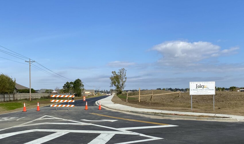 The expansion of South Pecan Street south to Pride Drive should be completed soon. Work is also nearing completion on the expansion of Juniper Street south to Alabama 59.