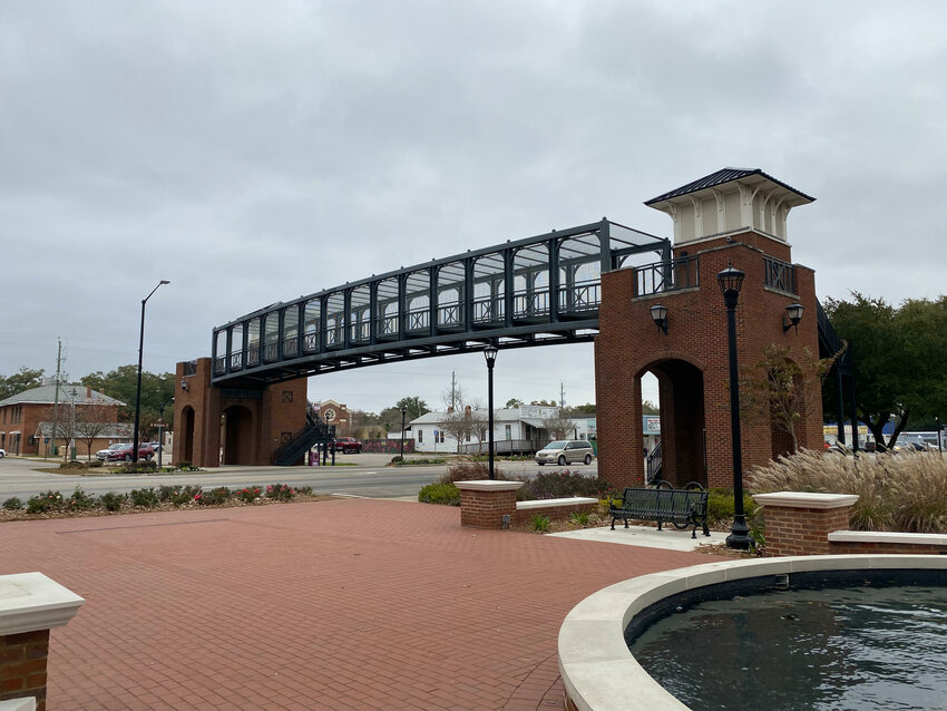 The Foley pedestrian bridge over Alabama 59 will be getting new lights. The bridge was opened in 2016.