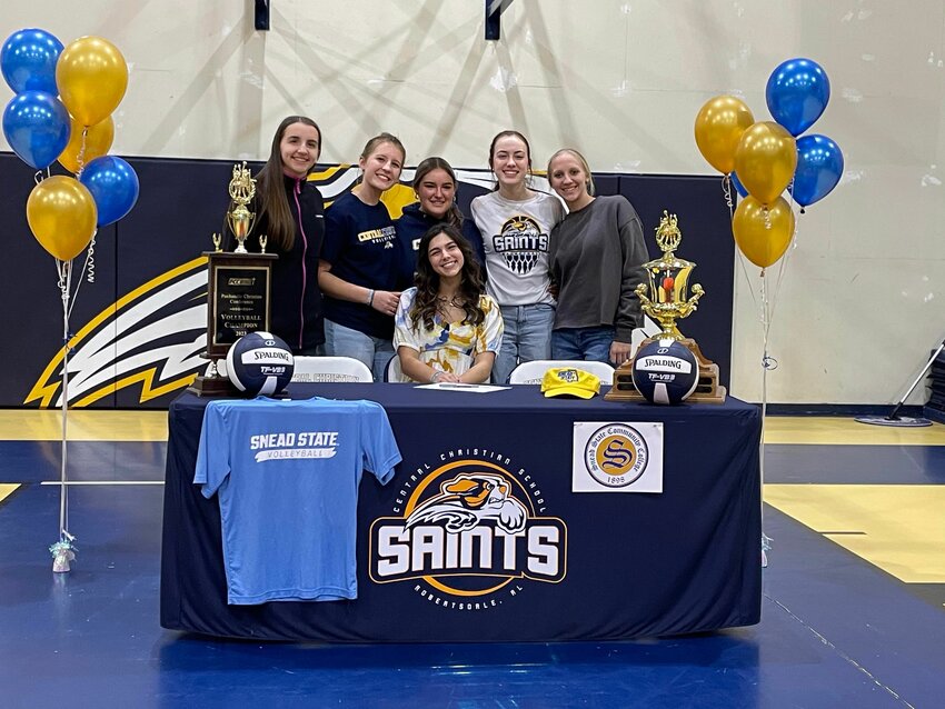 Natalee Gulledge was joined by Central Christian teammates as part of Jan. 5&rsquo;s signing ceremony where she cemented her commitment to join the Snead State Parsons. Gulledge helped the Saints earn their fourth Panhandle Christian Conference championship this season and first since 2012.