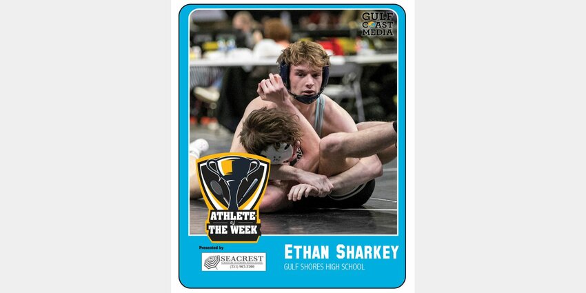 After he delivered a win in the 126-pound division, Ethan Sharkey helped the Gulf Shores wrestling team return to the duals state semifinals with a 73-5 win over Beauregard. Sharkey committed to wrestle and run cross country at Montevallo after his time with the Dolphins which includes 200 career wins on the mat.