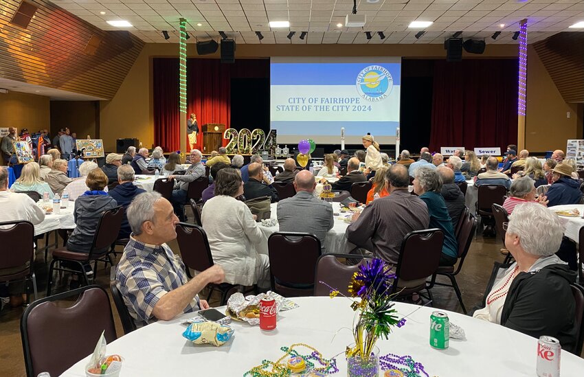 The event began at 5 p.m. and Mayor Sherry Sullivan took the stage at 5:30 p.m. to give residents an overview of 2023 and what to expect in 2024.